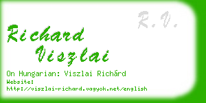 richard viszlai business card