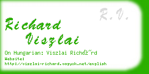 richard viszlai business card